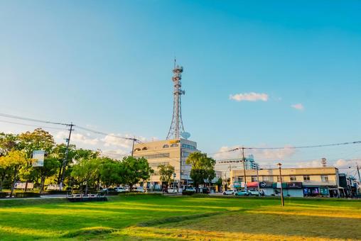 【佐賀】佐賀城跡の周辺 佐賀,佐賀城跡,城跡の写真素材