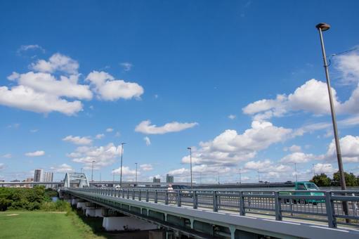 四ツ木橋(荒川) 四ツ木橋(荒川) 四ツ木橋,荒川,四つ木橋の写真素材