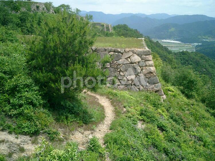竹田城南二の丸 竹田城,虎臥城の写真素材