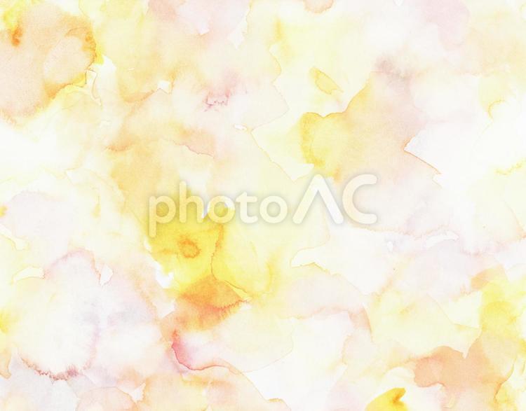 透明感のある淡い水彩テクスチャ＿黄色 水彩,背景,テクスチャの写真素材