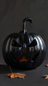 ブラックメタリック ハロウィンかぼちゃ ブラックメタリック ハロウィンかぼちゃの写真