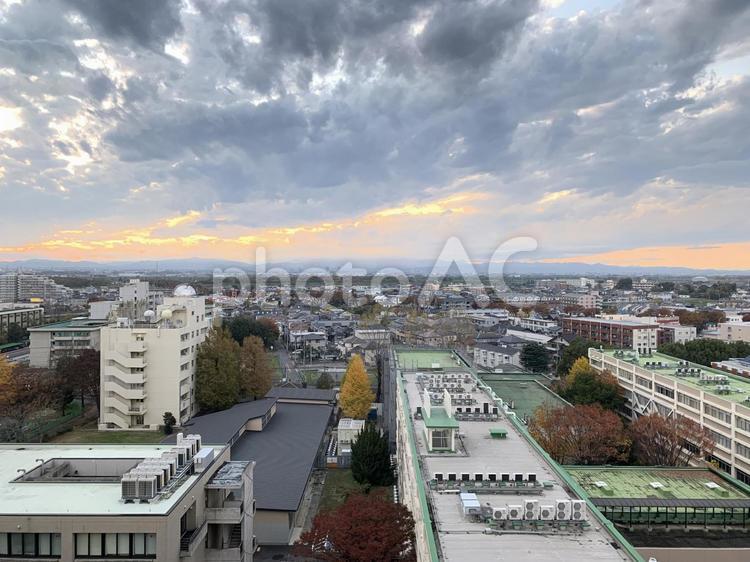 さいたま市内の景色 風景,街並み,空の写真素材