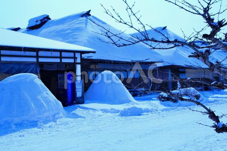 大内宿（福島南会津） 昔の街並み,宿場町,大内宿の写真素材