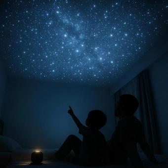 親子で楽しむ家庭用プラネタリウム 親子で楽しむ家庭用プラネタリウムの写真
