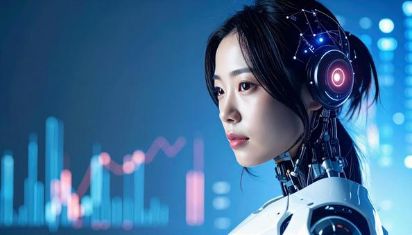 美しい女性型サイボーグ(日本人) 美しい女性型サイボーグ(日本人)の写真