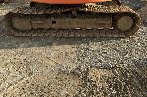 バックホーキャタピラー 土木,上越,新潟の写真素材