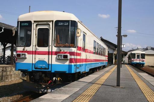 三木鉄道、三木駅、ホーム 三木鉄道,三木鉄,三木駅の写真素材