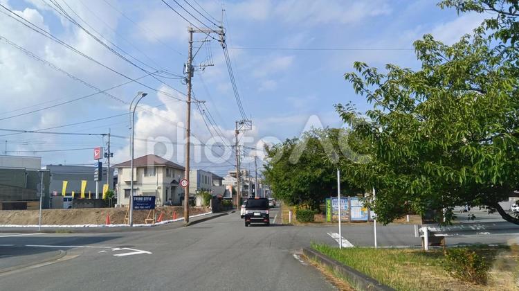 福岡県　大野城市 道路,車道,町中の写真素材