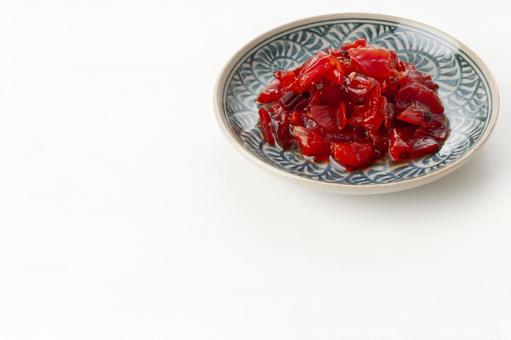 福神漬け 福神漬け,漬物,赤色の写真素材