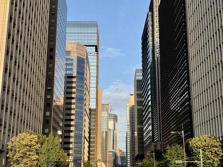 東京大手町 東京大手町 ビル,街並み,ビル群の写真素材