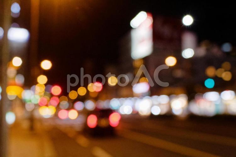 たまぼけのイメージ素材 夜景,夜,背景の写真素材