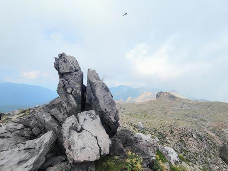 茶臼岳の山頂の景色 那須高原 茶臼岳の山頂の景色 那須高原の写真