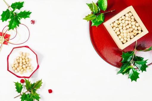 節分デザイン 節分,厄払い,豆まきの写真素材