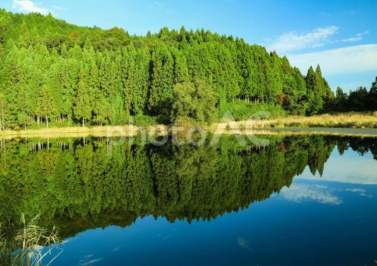 竜王ヶ渕池 竜王ヶ渕,奈良,何人もありませんの写真素材