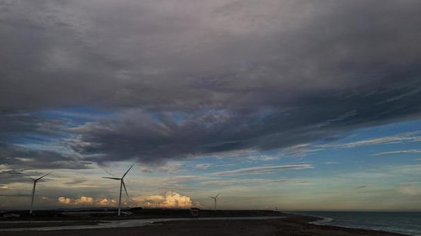 雲039 雲039 夕焼け,朝焼け,夕日の写真素材