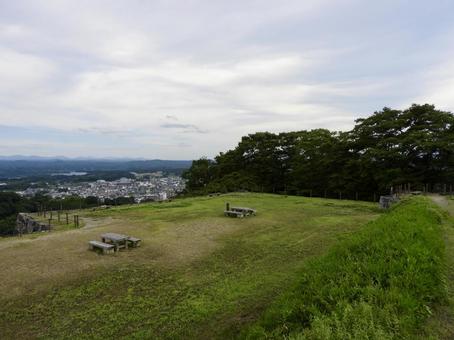 二本松城本丸と城下町2 二本松城本丸と城下町2 二本松市,二本松城,城跡の写真素材