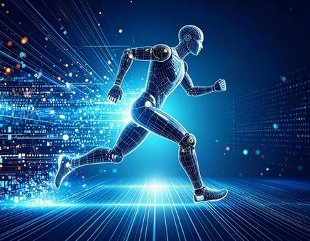 走る人型ロボット_1 走る人型ロボット_1の写真