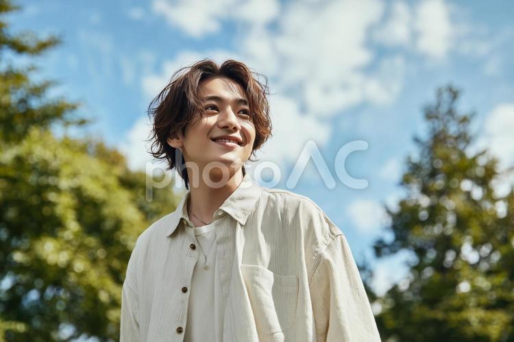 メンズモデル、イケメン男性、美容男子 メンズ,モデル,イケメンの写真素材