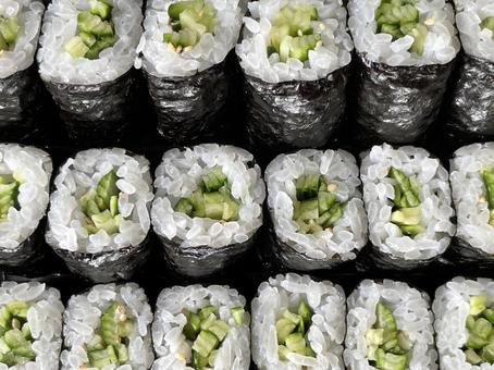 かっぱ巻き かっぱ巻き かっぱ巻き,細巻,かっぱの写真素材