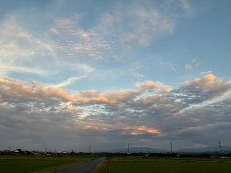 Photo, spreading clouds, evening sky, sky, 