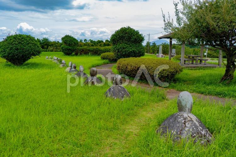 十三塚史跡公園の風景 十三塚史跡公園,霧島市,鹿児島の写真素材