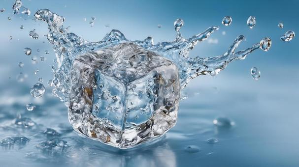 氷と水しぶきの瞬間 氷と水しぶきの瞬間の写真