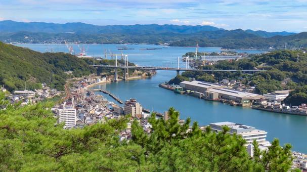 尾道　千光寺頂上展望台PEAKからの景色 尾道市,千光寺頂上展望台,peakの写真素材