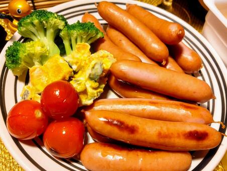 ソーセージだらけ ソーセージ,ウインナー,おつまみの写真素材