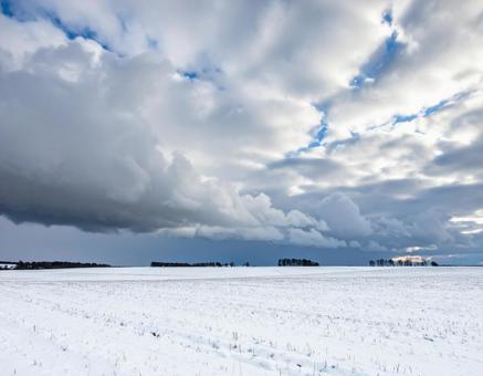 ある田舎の冬の風景01の写真