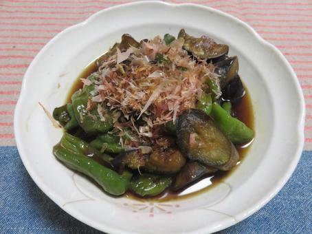照片, 红烧茄子和青椒, 茄子, 青椒, 