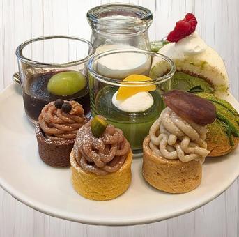 和風スイーツ盛り合わせ スイーツ,デザート,セットの写真素材