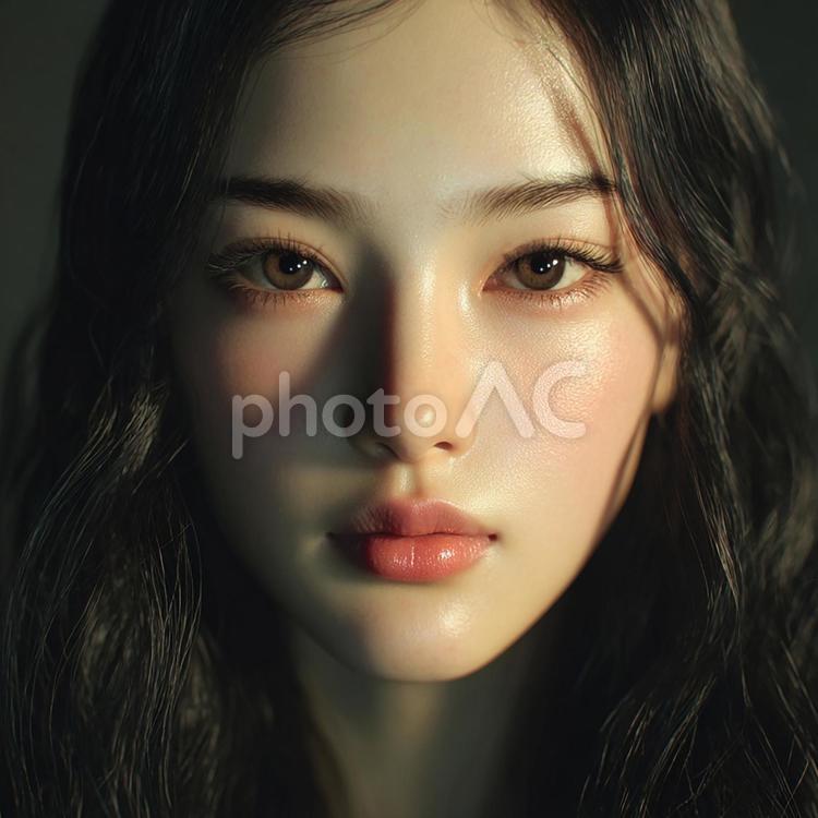 美しい東洋人女性のクローズアップ 女性,東洋人,アジア人の写真素材