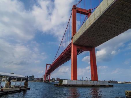 【福岡県】北九州市・若戸大橋 若戸大橋,橋,若松の写真素材