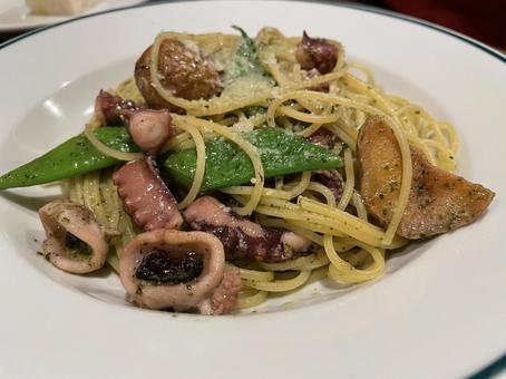 シーフードパスタ シーフードパスタ,シーフード,ランチの写真素材