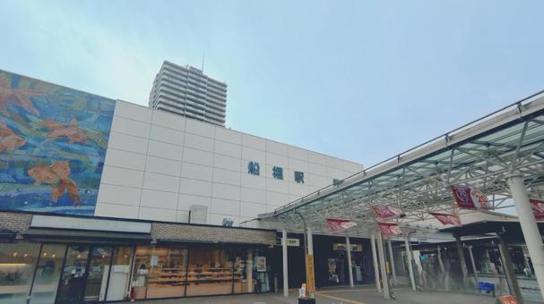 都営地下鉄新宿線船堀駅　東京都江戸川区 船堀駅,都営新宿線,駅舎の写真素材