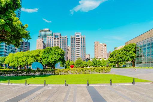 【台湾】台中の街並み 2025 台湾,台中,緑の写真素材