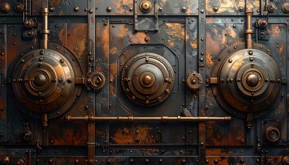 スチームパンクな金属の背景 スチームパンクな金属の背景の写真
