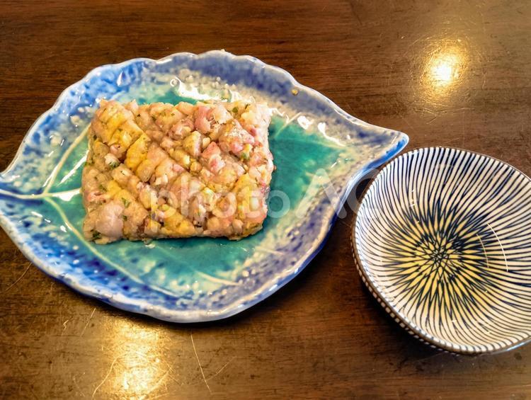 旬のなめろう戴きます なめろう,アジ,海鮮の写真素材
