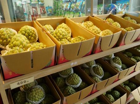 台湾 釈迦頭 台湾 釈迦頭 台湾旅行,中華,夜市の写真素材