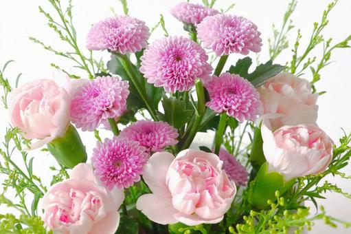 小菊とカーネーションのフラワーアレンジ 小菊とカーネーションのフラワーアレンジ 小菊,カーネーション,花の写真素材