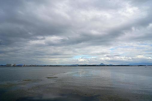 パワースポット　満月寺・浮御堂㉒　湖 滋賀県大津市,満月寺,浮御堂の写真素材
