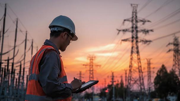 ビジネスイメージの送電網の写真