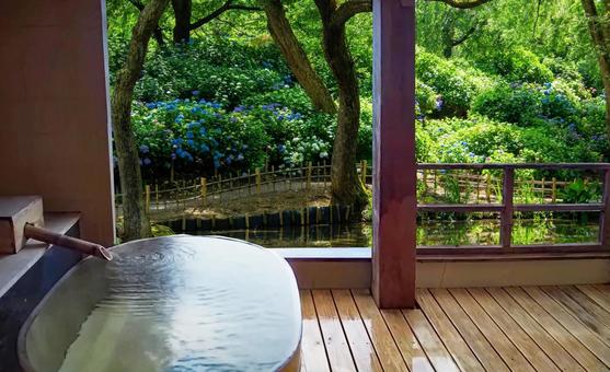 Superb view open-air bath in the great outdoors, JPG Superb view open-air bath in the great outdoors, hot spring, outdoor bath, bath, JPG