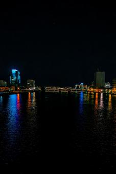 【島根】松江の夜景 島根,松江,matsueの写真素材