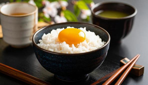 たまごかけごはん 朝食 和食 たまごかけごはん 朝食 和食の写真