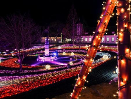 イルミネーション イルミネーション,冬,ブランコの写真素材