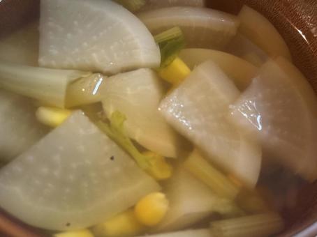 Photo, corn, turnip, soup, 
