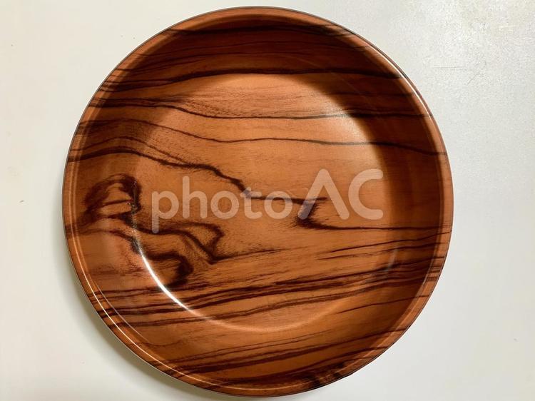 木目の丸皿　食器　イメージ　素材 木目,皿,お皿の写真素材
