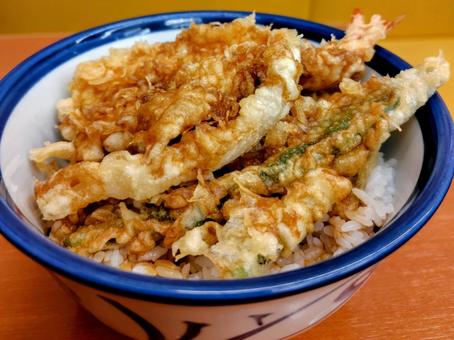 天丼 天丼 天丼,天ぷら,海老天の写真素材