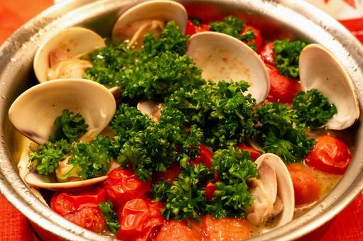 真鯛と蛤が入ったアクアパッツァ アクアパッツァ,イタリアン,シーフードの写真素材